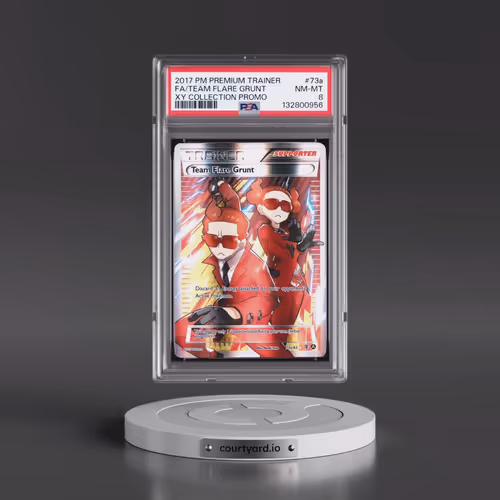 2017 Pokémon Premium Trainer XY Collection Promo #73a Team Flare Grunt - Full Art (PSA 8 NM-MT)