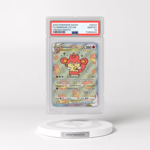 2023 Pokémon Sword and Shield Crown Zenith #GG37 Simisear Vstar - Full Art (PSA 10 GEM MINT)
