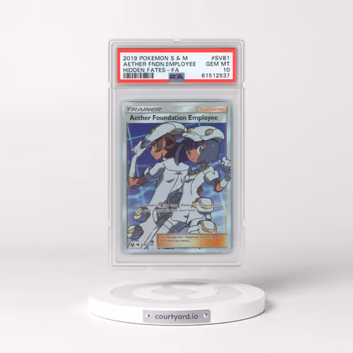 2019 Pokémon Sun & Moon Hidden Fates #SV81 Aether Foundation Employee - Full Art (PSA 10 GEM MINT)