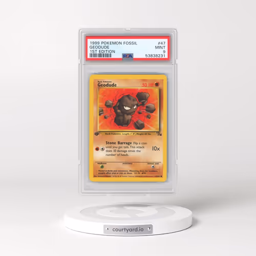 1999 Pokémon Fossil #47 Geodude - 1st Edition (PSA 9 MINT)