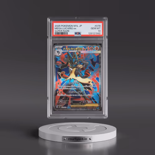 2025 Pokémon M1l-Mega Brave #078 Mega Lucario EX - Holo Super Rare (PSA 10 GEM MINT)