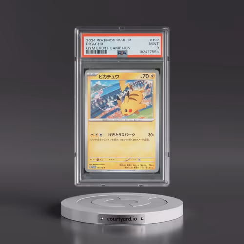 2024 Pokémon SV-P Promo #197 Pikachu - Gym Event Campaign (PSA 9 MINT)