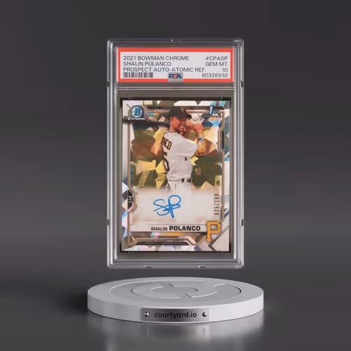 2021 Bowman Chrome Prospect Autographs #CPASP Shalin Polanco - Atomic Refractor (PSA 10 GEM MINT)