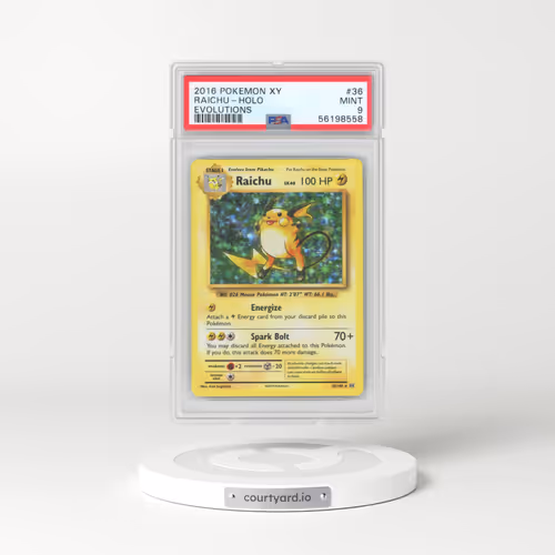 2016 Pokémon XY Evolutions #36 Raichu - Holo (PSA 9 MINT)