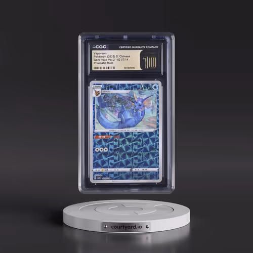 2025 Gem Pack Volume 2 - CBB2C - Simplified #02 07/14 Vaporeon - Geometric Pattern Holo (CGC 10 PRIS
