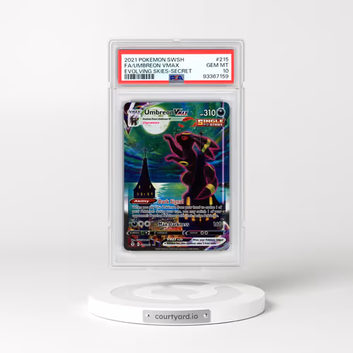 2021 Pokémon Sword & Shield Evolving Skies #215 Umbreon Vmax - Full Art Secret (PSA 10 GEM MINT)