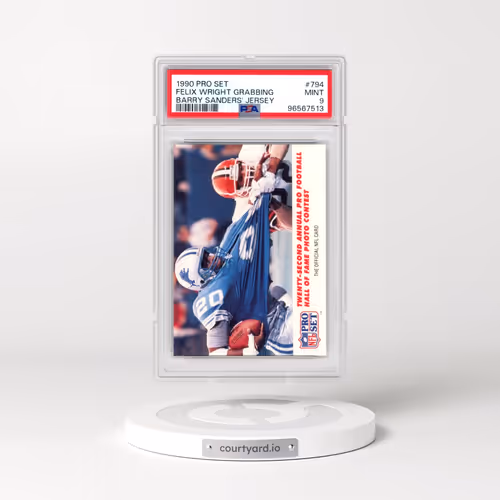1990 Pro Set #794 Felix Wright Grabbing Barry... (PSA 9 MINT)