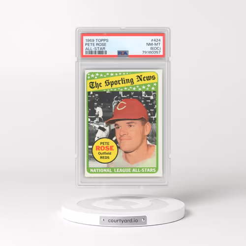 1969 Topps #424 Pete Rose - All-Star (PSA 8 NM-MT)