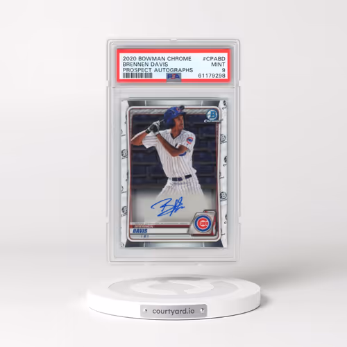 2020 Bowman Chrome Prospect Autographs #CPABD Brennen Davis (PSA 9 MINT)