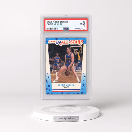 1989 Fleer Sticker #9 Chris Mullin (PSA 9 MINT)
