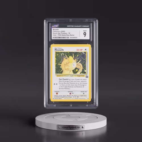1999 Black Star Promos #10 Meowth - TCG Game Boy Game (Holo) (CGC 9 MINT)