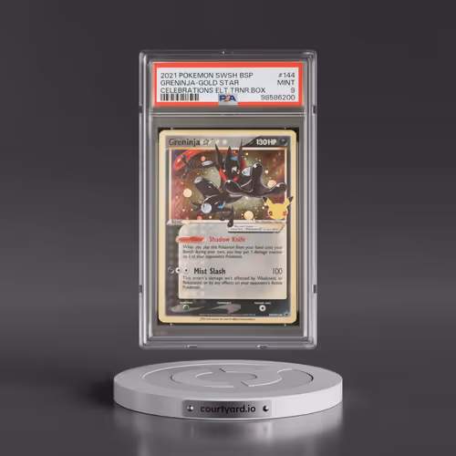 2021 Pokémon Swsh Black Star Promo #144 Greninja-Gold Star - Celebrations Elite Trainer Box (PSA 9 M