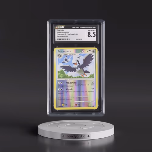 2007 Diamond & Pearl #64/130 Staravia - Reverse Holo (CGC 8.5 NM-MT+)