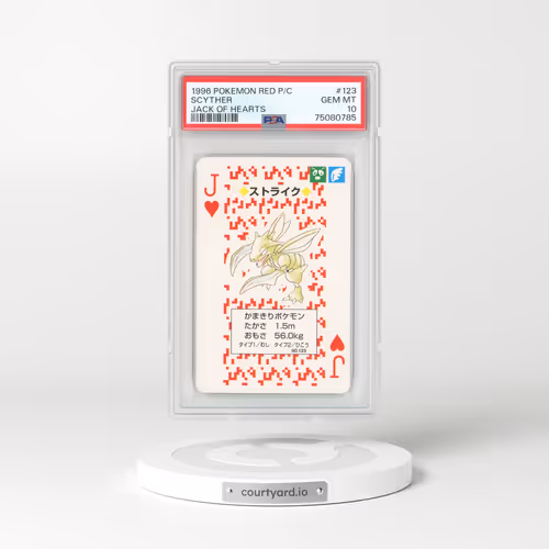 1996 Pokémon Red Version Playing Cards #123 Scyther - Jack of Hearts (PSA 10 GEM MINT)