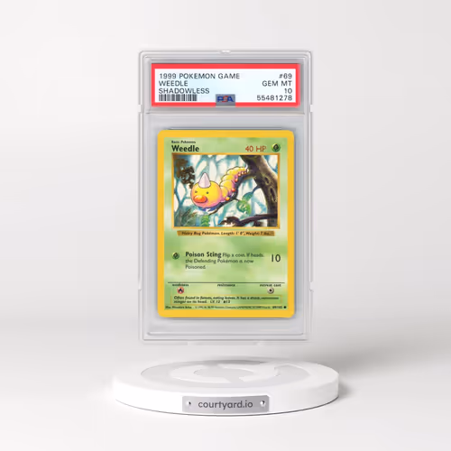 1999 Pokémon Game #69 Weedle - Shadowless (PSA 10 GEM MINT)
