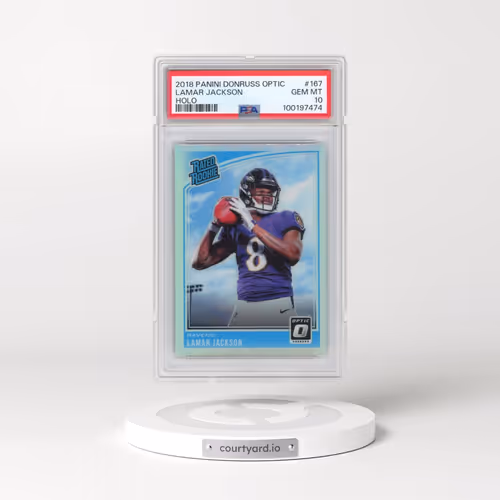 2018 Panini Donruss Optic #167 Lamar Jackson - Holo (PSA 10 GEM MINT)