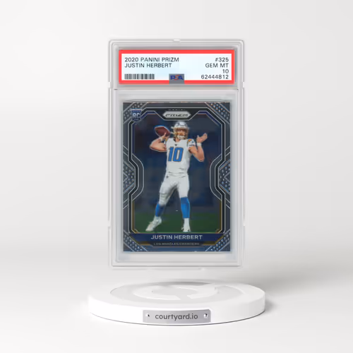2020 Panini Prizm #325 Justin Herbert (PSA 10 GEM MINT)