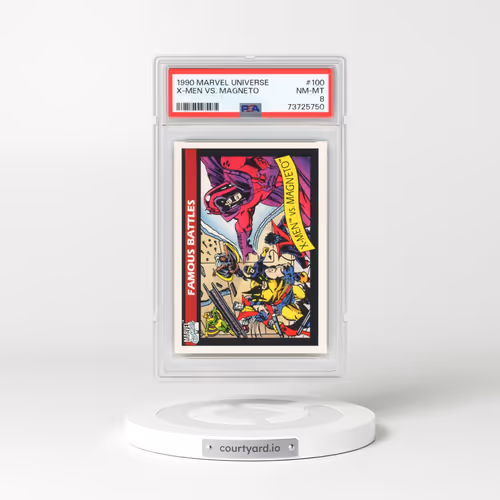 1990 Marvel Universe #100 X-men Vs. Magneto (PSA 8 NM-MT)