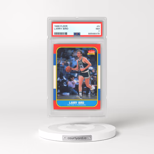 1986 Fleer #9 Larry Bird (PSA 7 NM)
