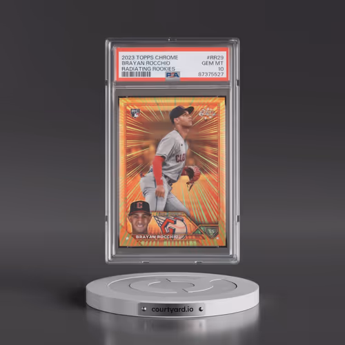 2023 Topps Chrome Radiating Rookies #RR29 Brayan Rocchio - Update (PSA 10 GEM MINT)