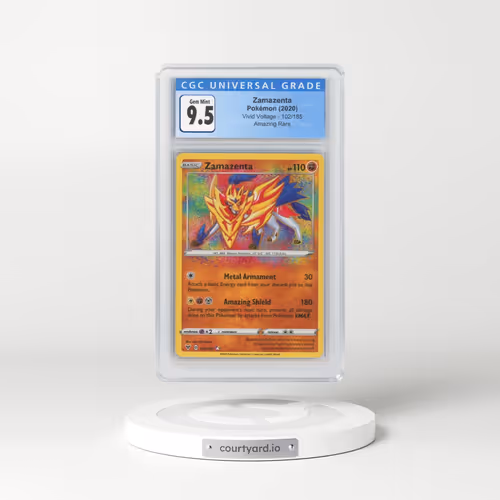 2020 Vivid Voltage #102/185 Zamazenta - Amazing Rare (CGC 10 GEM MINT)