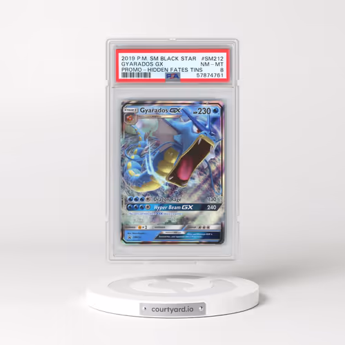2019 Pokémon SM Black Star Promo #SM212 Gyarados GX - Holo Hidden Fates Tins (PSA 8 NM-MT)