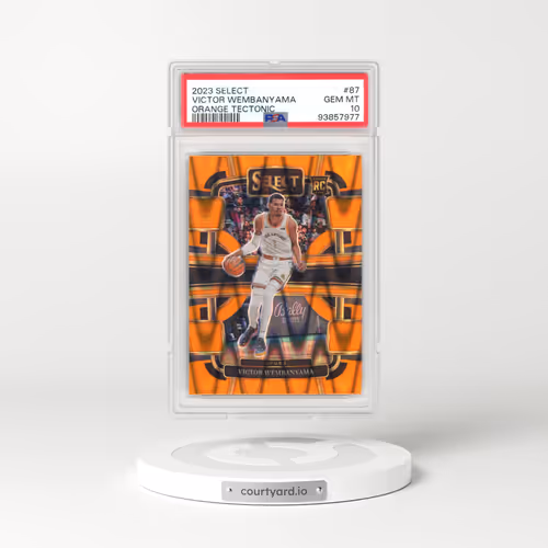 2023 Panini Select #87 Victor Wembanyama - Orange Tectonic (PSA 10 GEM MINT)