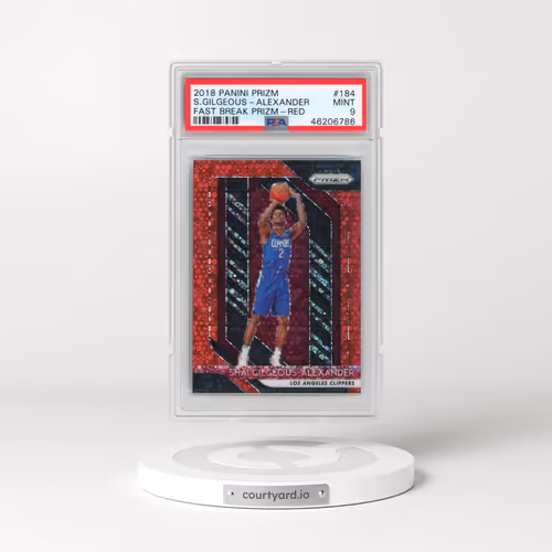 2018 Panini Prizm #184 Shai Gilgeous-Alexander - Fast Break Prizm-Red (PSA 9 MINT)