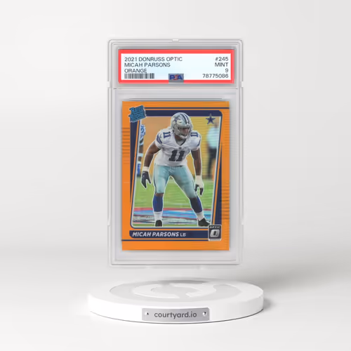 2021 Panini Donruss Optic #245 Micah Parsons - Orange (PSA 9 MINT)