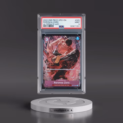 2022 One Piece OP01-Romance Dawn #025 Roronoa Zoro - Alternate Art (PSA 9 MINT)