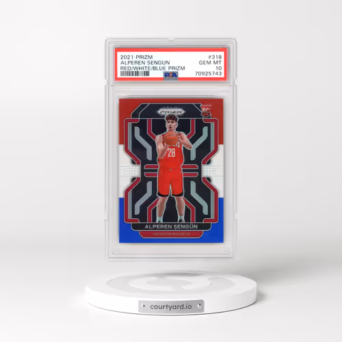 2021 Panini Prizm #318 Alperen Sengun - Red/White/Blue Prizm (PSA 10 GEM MINT)