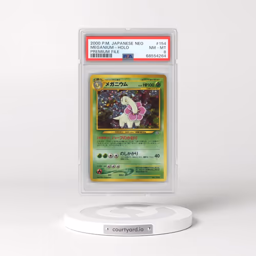 2000 Pokémon Neo #154 Meganium - Holo Premium File (PSA 8 NM-MT)