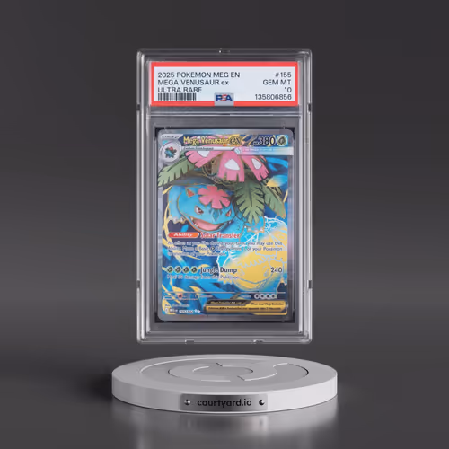 2025 Pokémon Meg EN-Mega Evolution #155 Mega Venusaur EX - Holo Ultra Rare (PSA 10 GEM MINT)