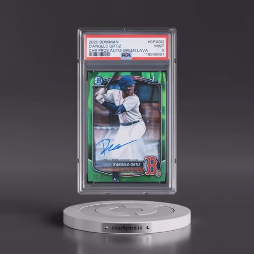 2025 Bowman Chrome Prospect Autographs #CPADO D'Angelo Ortiz - Green Lava (PSA 9 MINT)