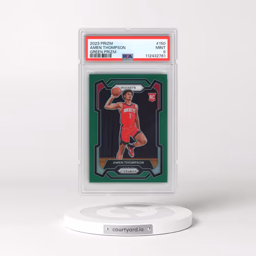 2023 Panini Prizm #150 Amen Thompson - Green Prizm (PSA 9 MINT)