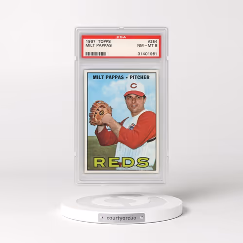 1967 Topps #254 Milt Pappas (PSA 8 NM-MT)