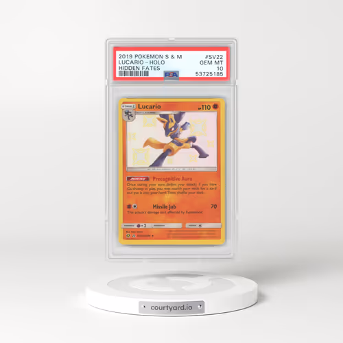 2019 Hidden Fates #SV22 Lucario - Holo (PSA 10 GEM MINT)