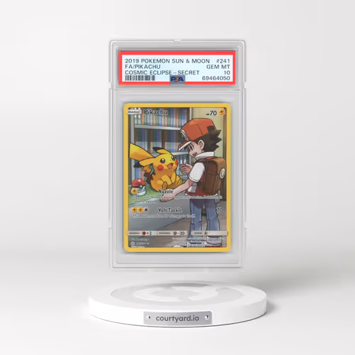 2019 Pokémon Sun & Moon Cosmic Eclipse #241 Pikachu - Full Art Secret (PSA 10 GEM MINT)