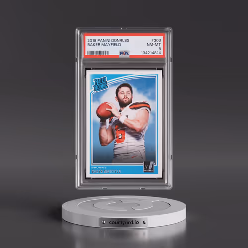 2018 Panini Donruss #303 Baker Mayfield (PSA 8 NM-MT)