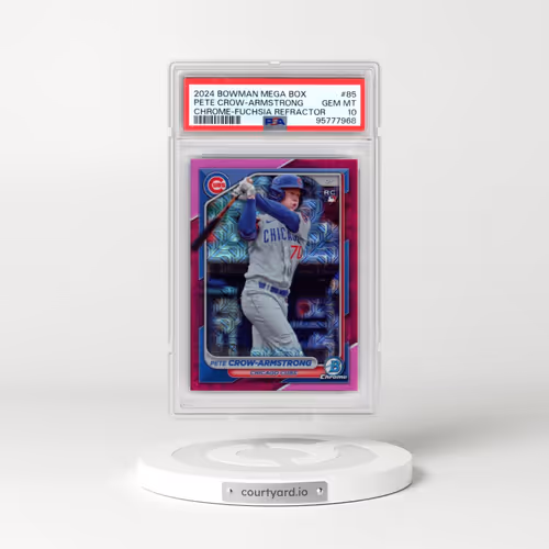 2024 Bowman Mega Box Chrome #85 Pete Crow-Armstrong - Fuchsia Refractor (PSA 10 GEM MINT)