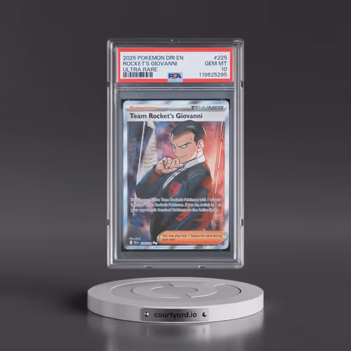 2025 Pokémon Dri EN-Destined Rivals #225 Team Rocket's Giovanni - Ultra Rare (PSA 10 GEM MINT)