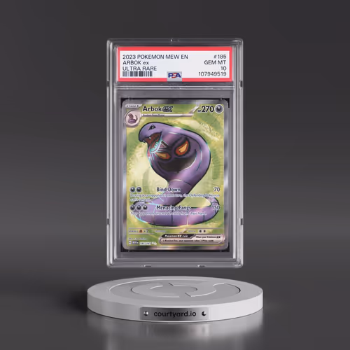 2023 Pokémon Mew EN-151 #185 Arbok EX - Holo Ultra Rare (PSA 10 GEM MINT)