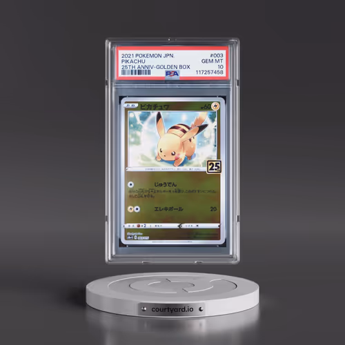 2021 Pokémon Asia 25th Anniversary Promo #003 Pikachu - Golden Box (PSA 10 GEM MINT)