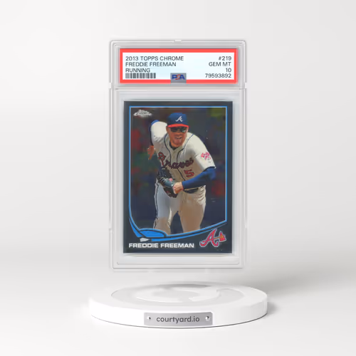 2013 Topps Chrome #219 Freddie Freeman - Running (PSA 10 GEM MINT)
