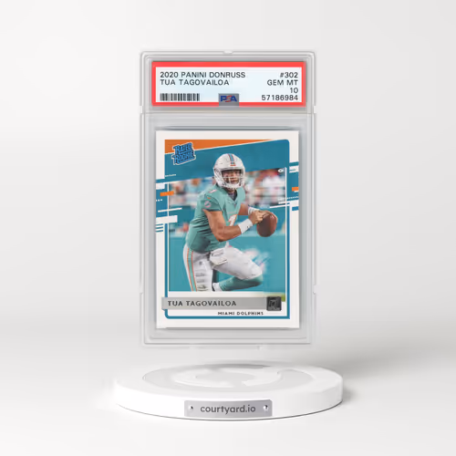 2020 Panini Donruss #302 Tua Tagovailoa (PSA 10 GEM MINT)