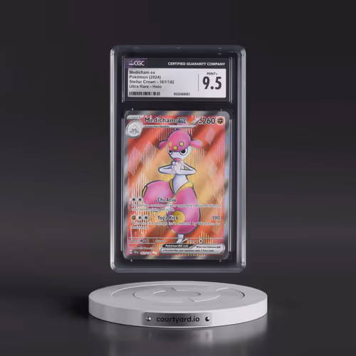 2024 Stellar Crown - SCR EN #161/142 Medicham ex - Ultra Rare Holo (CGC 9.5 MINT+)