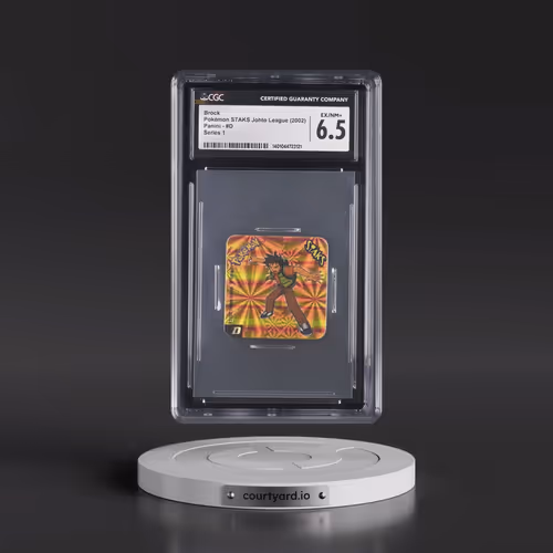 2002 Pokémon STAKS Johto League (Panini 2002) - English #D Brock - Series 1 (CGC 6.5 EX-NM+)
