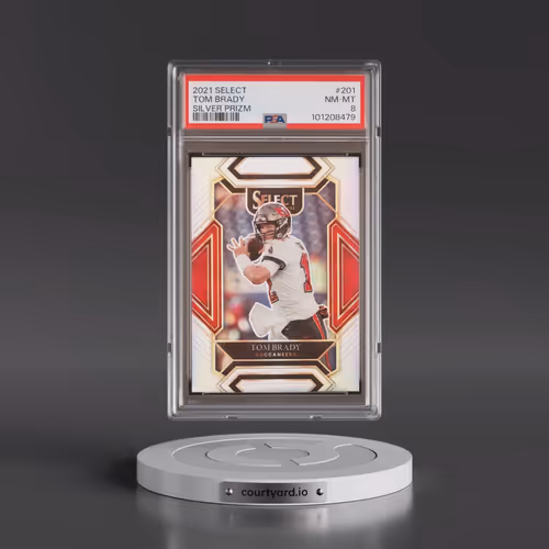 2021 Panini Select #201 Tom Brady - Silver Prizm (PSA 8 NM-MT)