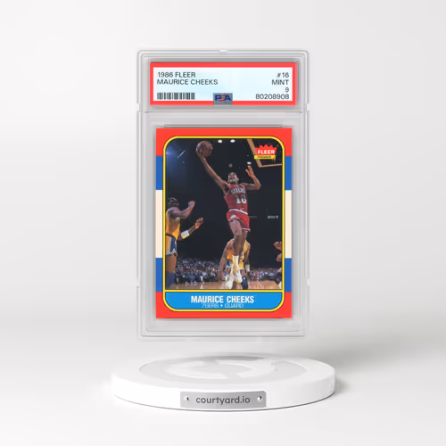 1986 Fleer #16 Maurice Cheeks (PSA 9 MINT)