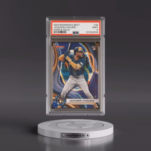 2024 Bowman's Best #38 Jackson Chourio - Purple Mojo (PSA 9 MINT)